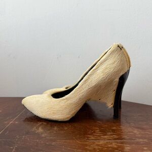 Collection Privée ponyhair and leather heels